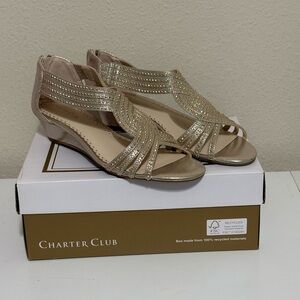 Charter Club Glittering Gold Sandals